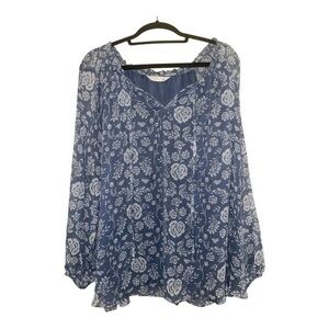 LC Lauren Conrad Blue Floral Blouse
Excellent Condition
Only worn once or twice